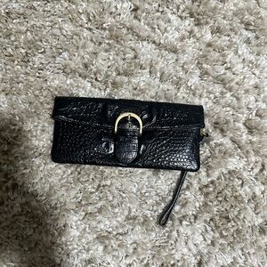 Brahmin black small wristlet